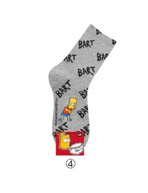 Men and Women Cartoon Simpson Socks Set Bart Simpson