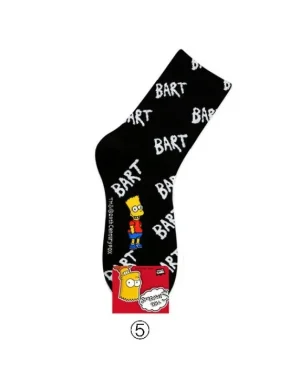 Men and Women Cartoon Simpson Socks Bart Simpson